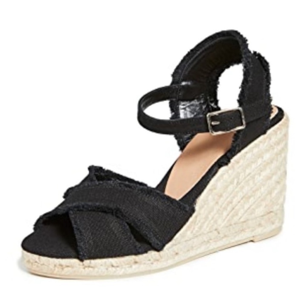 Castaner Black Wedges